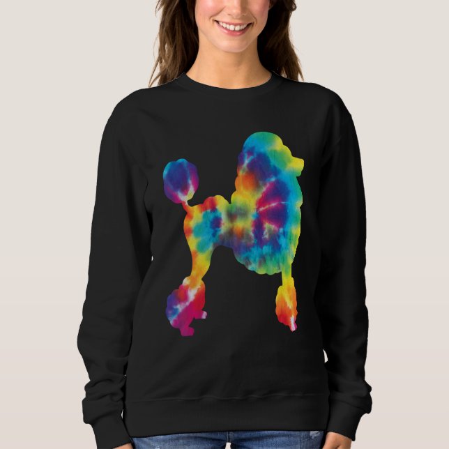 Tie Dye Poodle  Canine Dog  Pet Trainer Breeder Sweatshirt (Vorderseite)