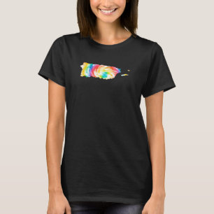 Tie Dye Puerto Rico Karte Boricua Männer Frauen T-Shirt