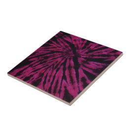 Tie-Dye Purple Pink Black Hippie Retro Pattern Fliese