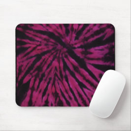 Tie-Dye Purple Pink Black Hippie Retro Pattern Mousepad