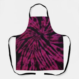 Tie-Dye Purple Pink Black Hippie Retro Pattern Schürze