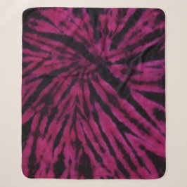 Tie-Dye Purple Pink Black Hippie Retro Pattern Sherpadecke