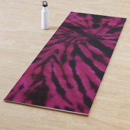 Tie-Dye Purple Pink Black Hippie Retro Pattern Yogamatte