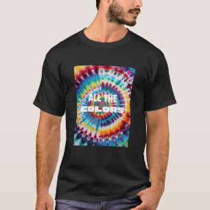 Tie-Dye Retro-Regenbogenfarben im Bold-Stil T-Shirt