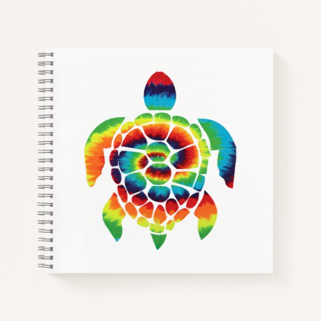 Tie-Dye-Schildkröte Notizbuch (Vorderseite)