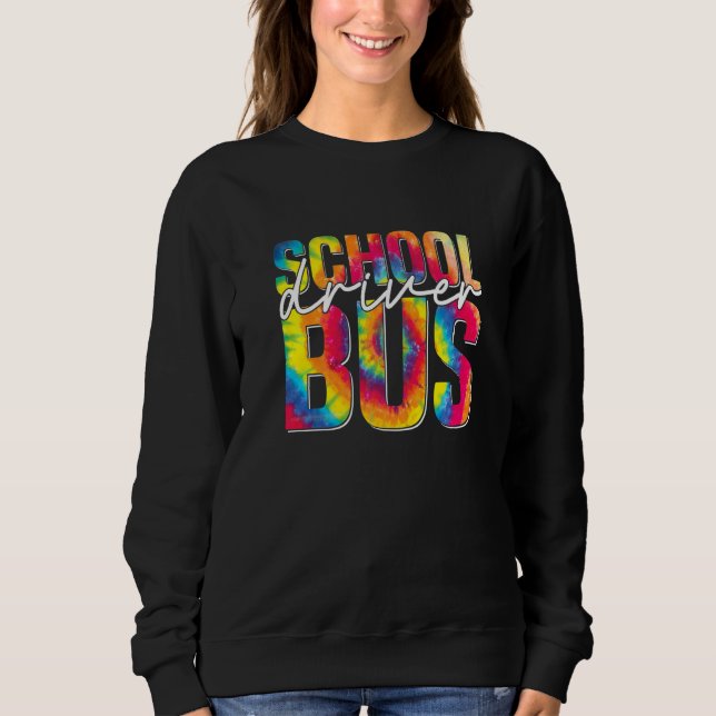 Tie Dye School Bus Driver  Busman Men Women Busman Sweatshirt (Vorderseite)