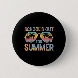 Tie Dye Schools Out For Summer Letzter Schultag Button