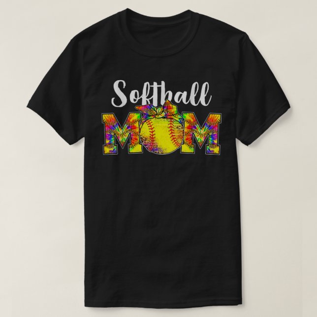 Tie Dye Softball Mom Tee Softball Game Day Vibes M (Design vorne)