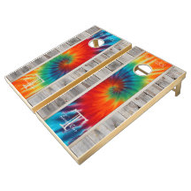 Tie Dye Spiral et Rustic Wood Monogram Striage