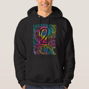Tie Dye Typografie-Team der 2. Klasse Zweite-Klass Hoodie