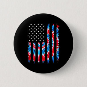 Tie Dye USA-Flagge Amerikanische patriotische Flag Button
