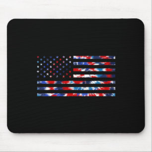 Tie Dye USA-Flagge Jungen Amerikanische Flagge 4. Mousepad