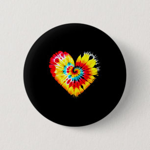 Tie Dye Valentinstag Bunte Herzen Tag Männer Fraue Button