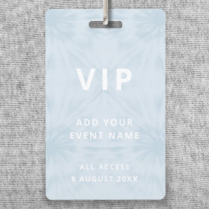 Tie Dye VIP-Zugang Pastell Blau Event Ausweis