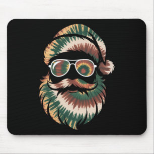 Tie Dye Weihnachtsmann-Gesicht Xmas Jungen Mädchen Mousepad