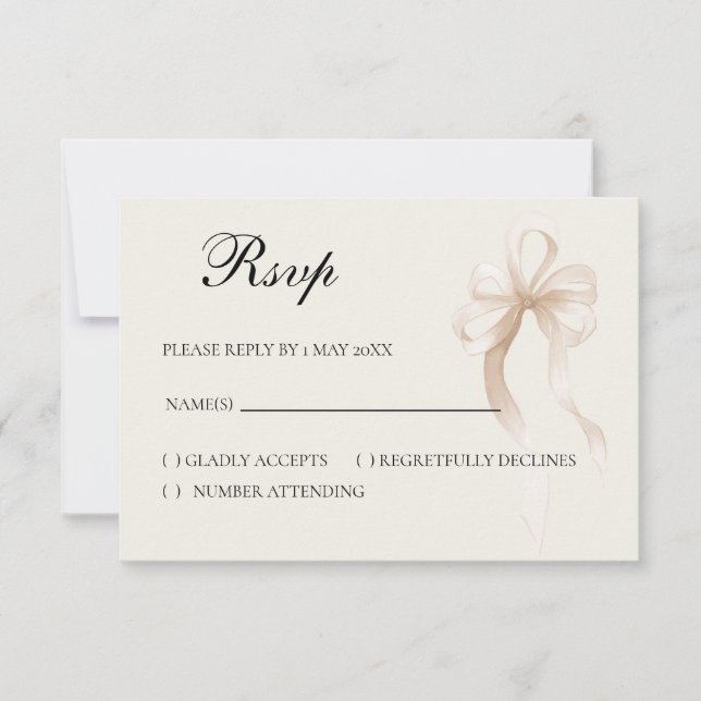 Tie the knot RSVP card Karte (Vorderseite)