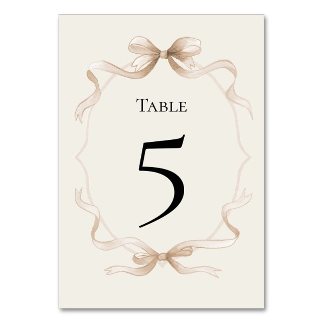 Tie the knot Table Number Card Tischnummer (Vorderseite)