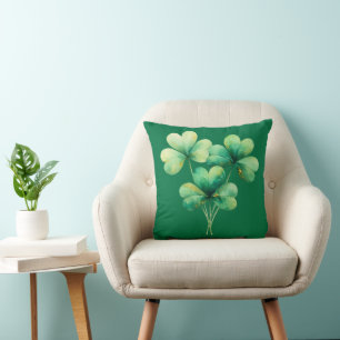 Tied Shamrock-Bundle-Kissen mit goldenen Sprenkeln Kissen