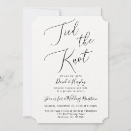 Tied the Knot Wedding Reception Einladung