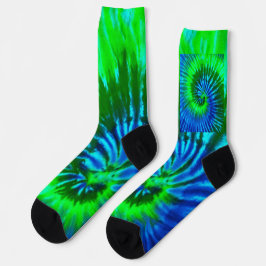 Tiedye Grün und Blau Design Socken