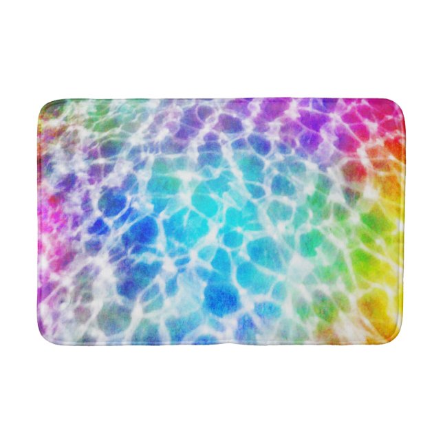 Tiedye Hippie-gewellter Badematte (Vorderseite)