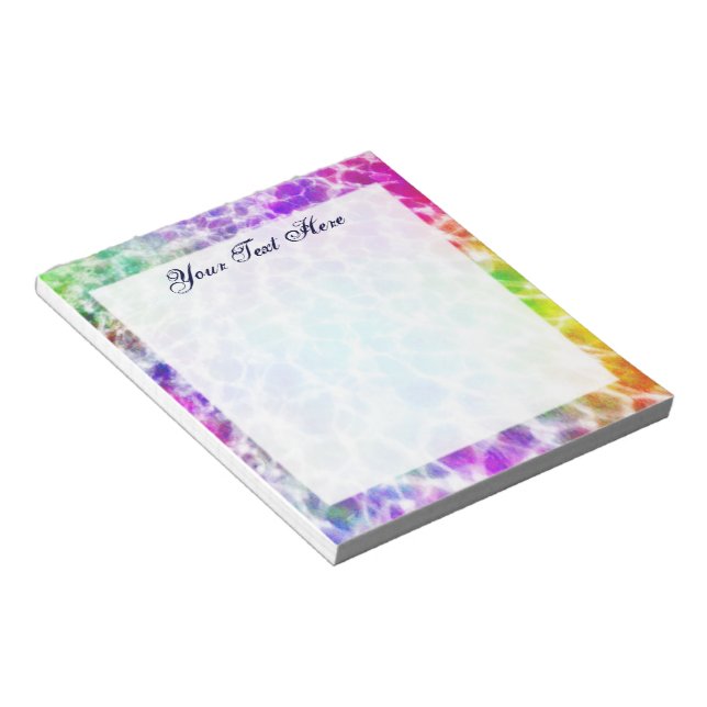 Tiedye Hippie Wavy Regenbogeneffekt Notizblock (angewinkelt)