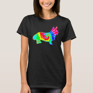 Tiedye-Hunde-Hippie-Cardigan Welsh Corgi Hund T-Shirt