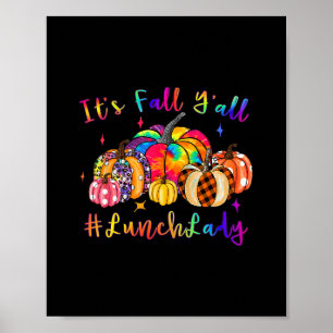 Tiedye-Kürbis-Herbst-Thanksgiving-Mittagessen-Dame Poster