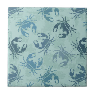 Tiedye-Muster von Krebsen Fliese