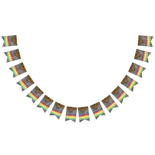 tiedye Party-Flaggenfahne Rasta 1 Wimpelkette (Alle)