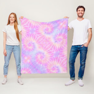 Tiedye Pastel Rainbow Spiral Hippie Gefärbte Krawa Fleecedecke
