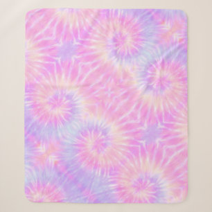 Tiedye Pastel Rainbow Spiral Hippie Gefärbte Krawa Sherpadecke