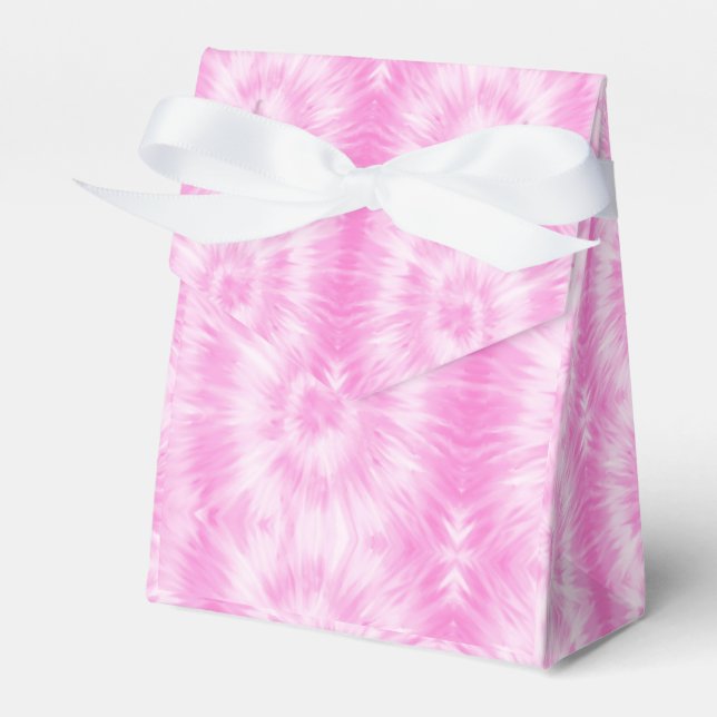 Tiedye Pink Spiral Hippie Gefärbte Krawatte Geschenkschachtel (Vorderseite)
