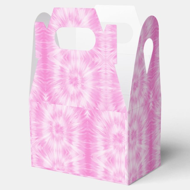 Tiedye Pink Spiral Hippie Gefärbte Krawatte Geschenkschachtel (Geöffnet)