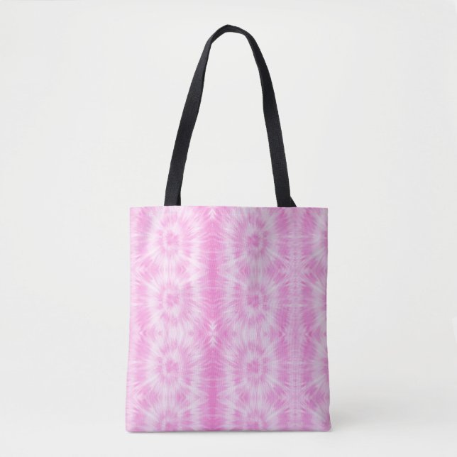 Tiedye Pink Spiral Hippie Gefärbte Krawatte Tasche (Vorderseite)