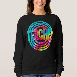 Tiedye Regenbogenlehrer Letzten Schultag Sweatshirt