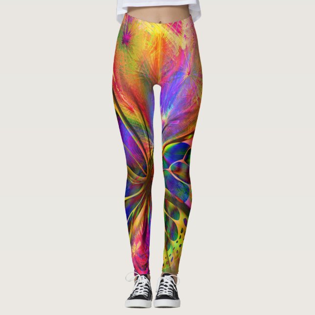 "Tiedye" Schmetterling Leggings (Vorderseite)
