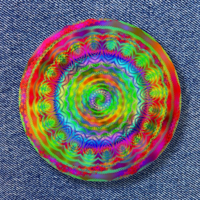 Tiedye Ziel Button (Tiedye Target Pinback Button)
