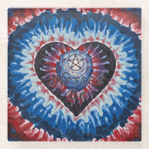 TieDyeHeart Glasuntersetzer