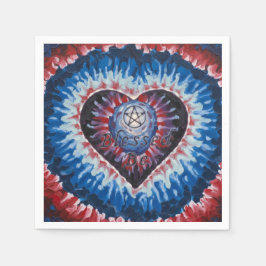 TieDyeHeart Serviette