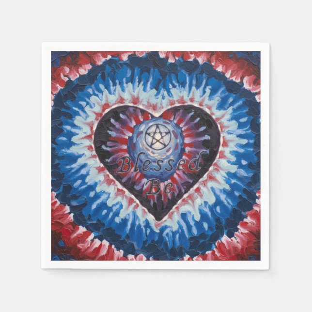 TieDyeHeart Serviette (Vorderseite)