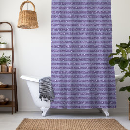Tief Amethyst Glitter Style Horizontale Streifen  Duschvorhang
