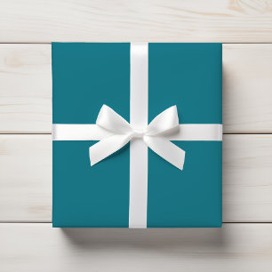 Tief Aquamarin blaues türkisfarbenes Pfauenfest Geschenkpapier