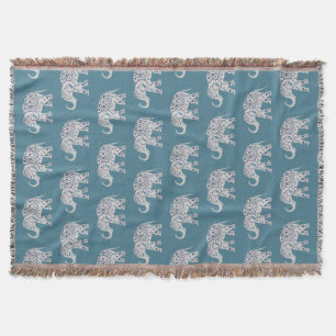 Tief Aquamariner Elephant Throw Decke
