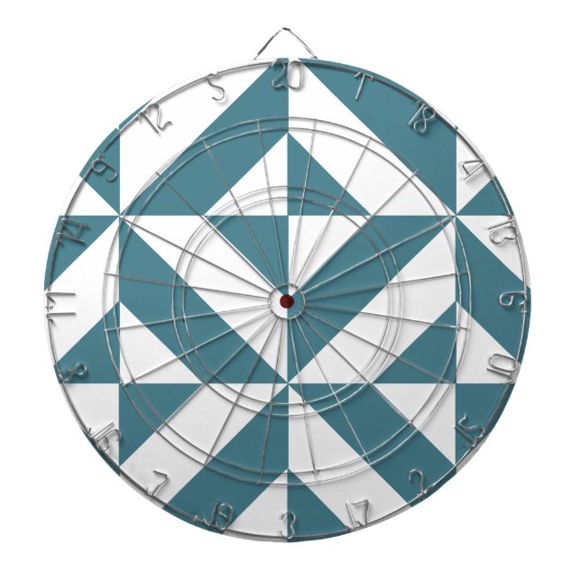 Tief Aquamarines Green Geometric Deko Cube Pattern Dartscheibe (vorne)