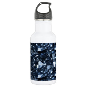 Tief blauer Diamanteffekt Edelstahlflasche