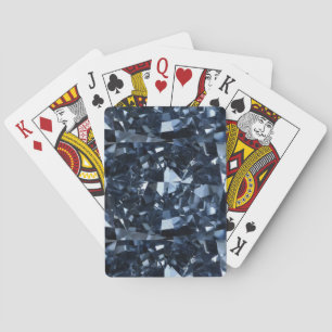 Tief blauer Diamanteffekt Spielkarten