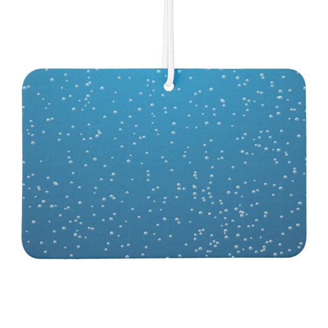 Tief blaues Wasser und winzige Blasen Autolufterfrischer (Vorderseite)