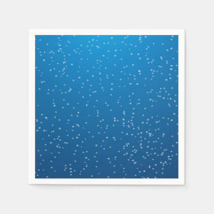 Tief blaues Wasser und winzige Blasen Serviette