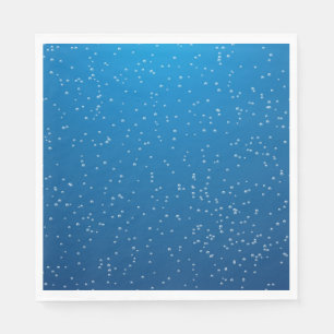 Tief blaues Wasser und winzige Blasen Serviette